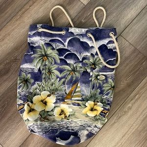 Tommy Bahama Maui Embroidered Duffle Backpack Bag like new condition